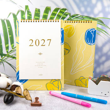 2027年25K時間絮語直式桌曆-鬱金花開