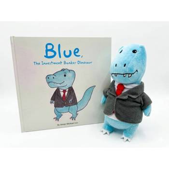 Blue, The Investment Banker Dinosaur套組(書＋娃娃)
