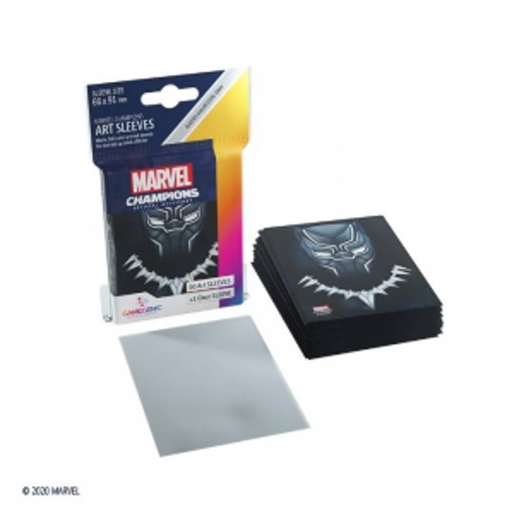【Asmodee桌遊】漫威牌套: 黑豹(50+1張) Gamegenic MARVEL ART SLEEVES BLACK
