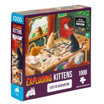 【Asmodee桌遊】爆炸貓1000片拼圖｜隔離中的貓｜Exploding Kittens Puzzle｜英文版